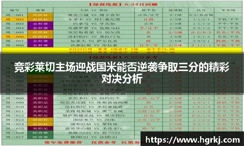 竞彩莱切主场迎战国米能否逆袭争取三分的精彩对决分析